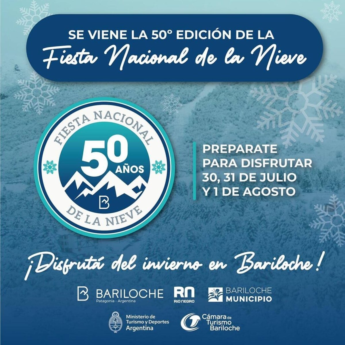 Se vuelve a realizar la Fiesta Nacional de la Nieve en Bariloche