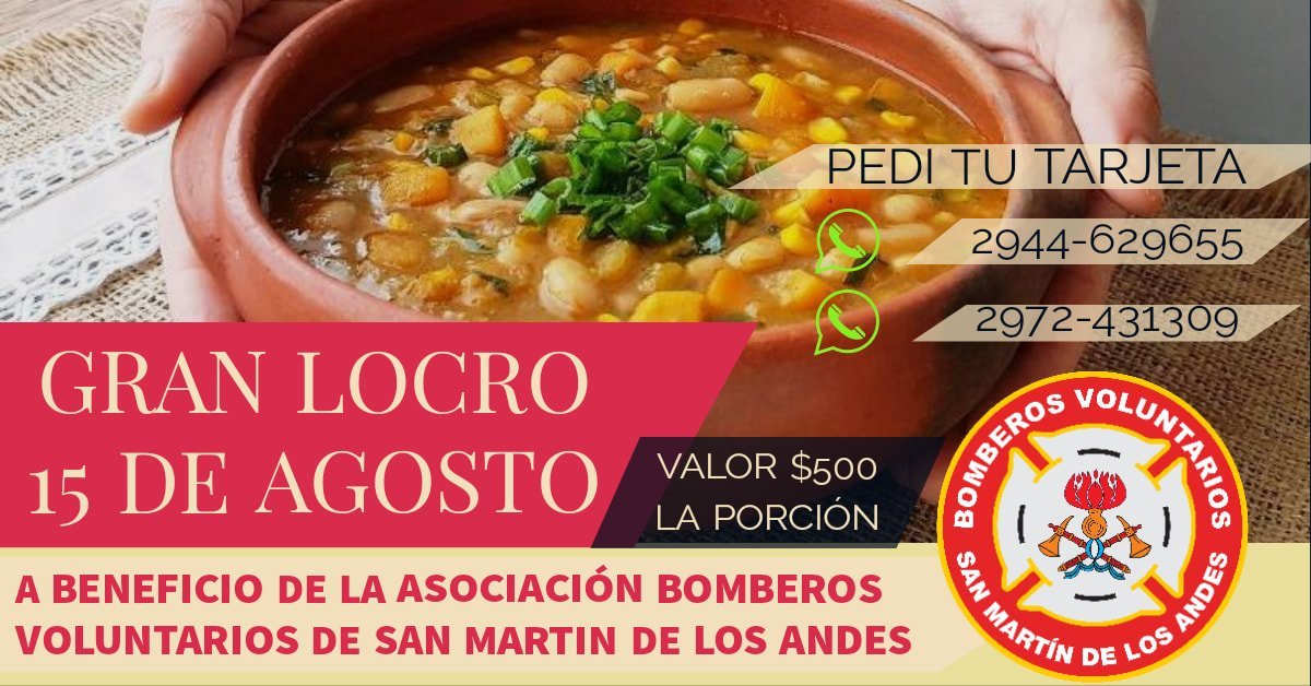 Locro solidario de los Bomberos Voluntarios de San Mart&iacute;n