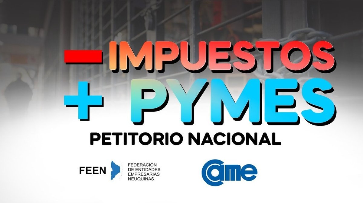 Las C&aacute;maras de Empresas de Villa La Angostura y San Mart&iacute;n de Los Andes se unieron al "petitorio nacional" que realizan las dem&aacute;s instituciones de Neuqu&eacute;n, en donde dejan en claro que "la reducci&oacute;n de impuestos es igual a m&aacute;s PyMES".