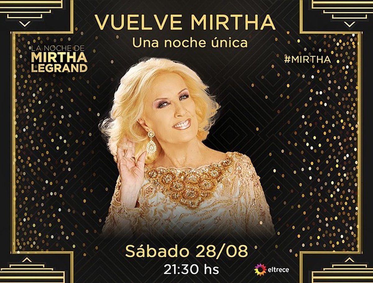 Vuelve Mirtha Legrand a la Mesaza