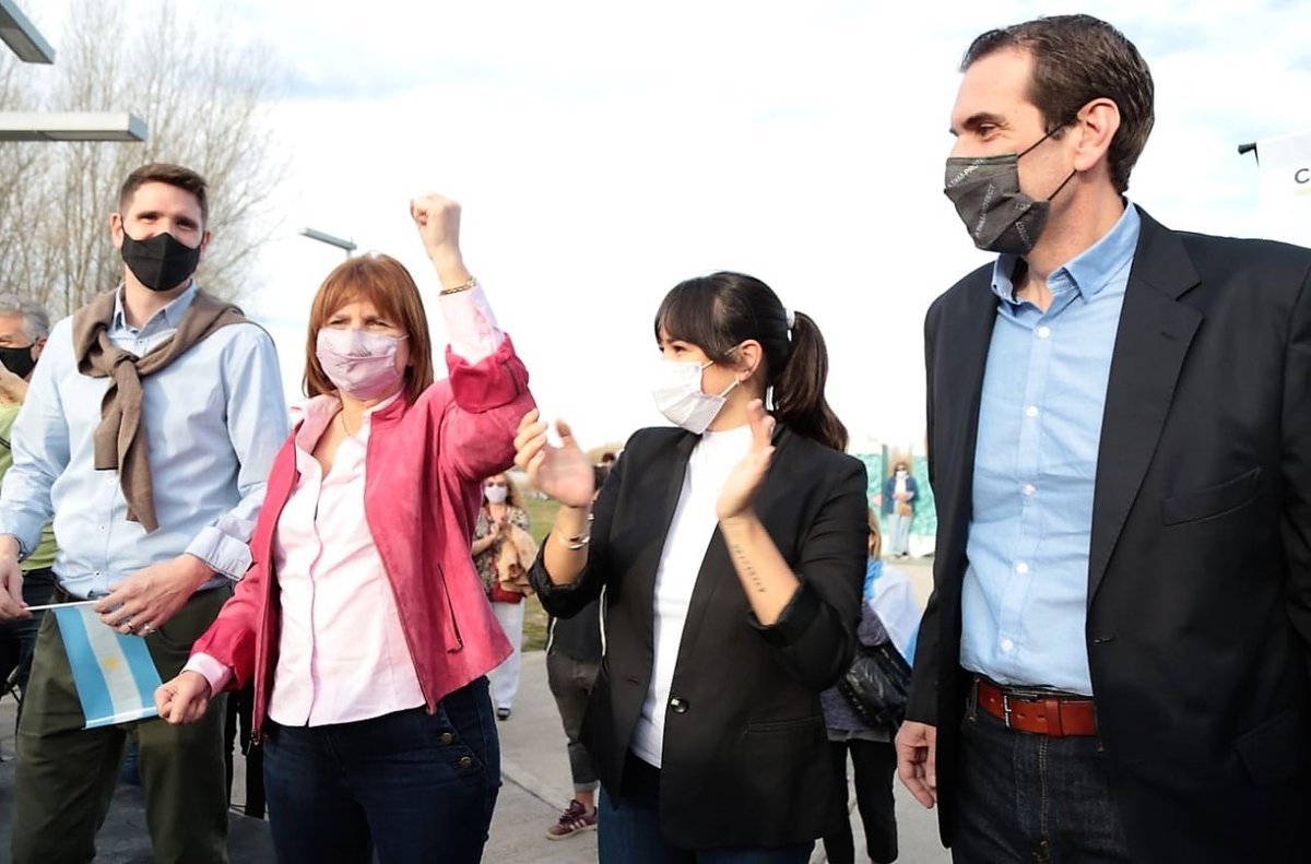Patricia Bullrich acompa&ntilde;&oacute; a Pablo Cervi durante un acto en Neuqu&eacute;n