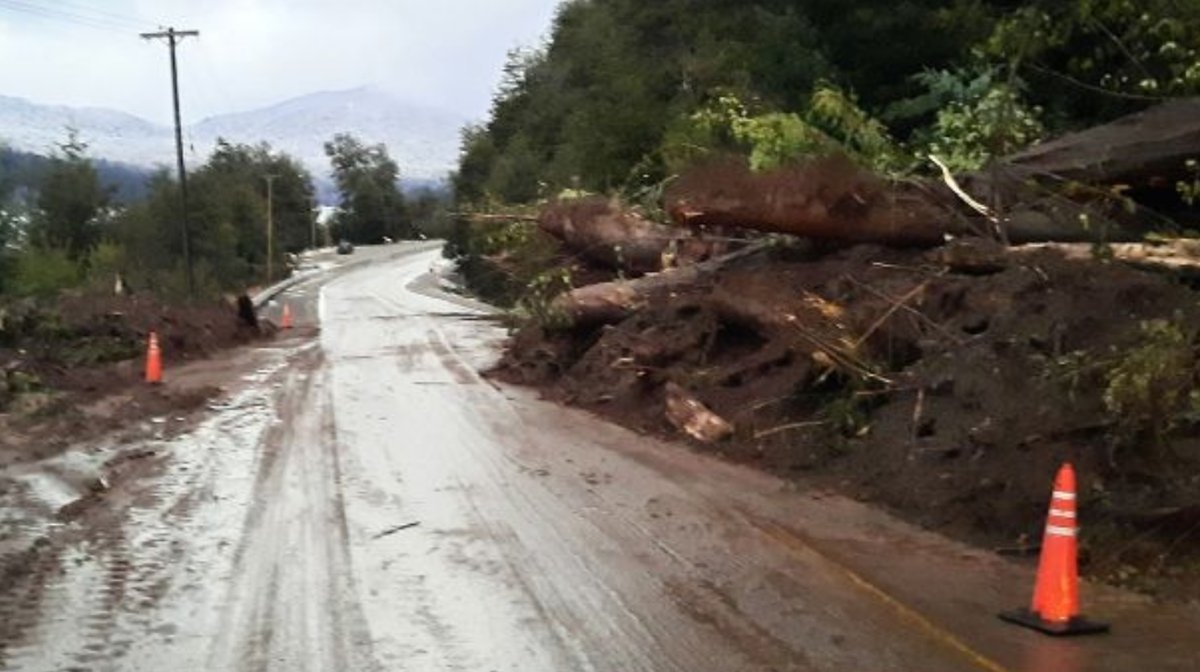 La zona donde ocurri&oacute; el alud en Villa La Angostura.