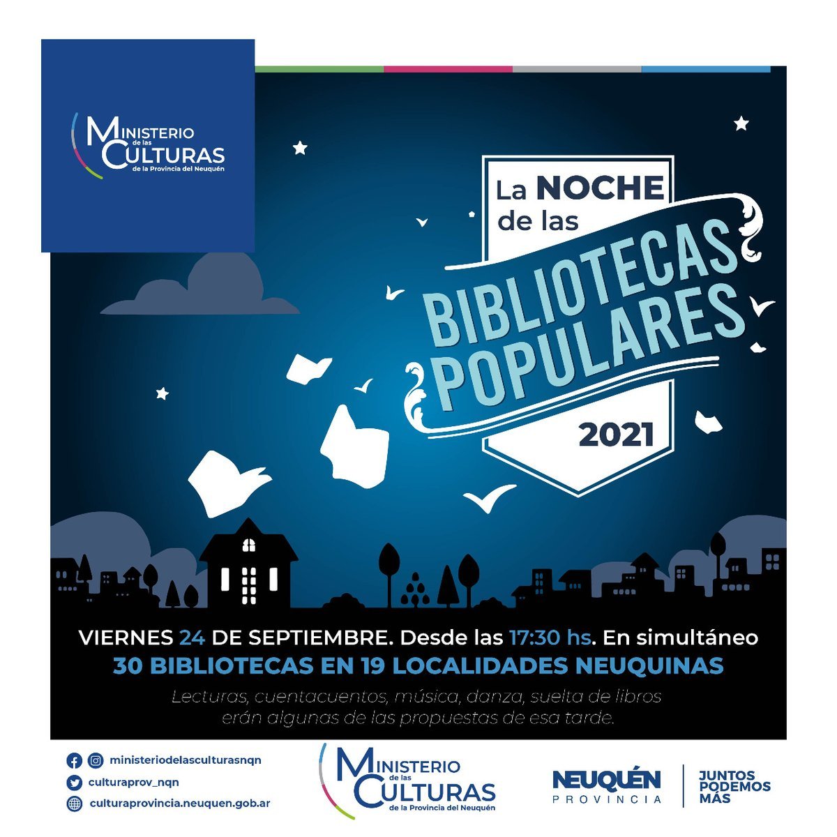 Noche de las bibliotecas populares en Neuqu&eacute;n