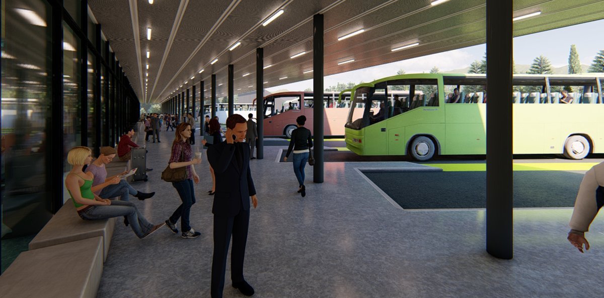 Proyecci&oacute;n de lo que ser&aacute; la nueva terminal de San Mart&iacute;n