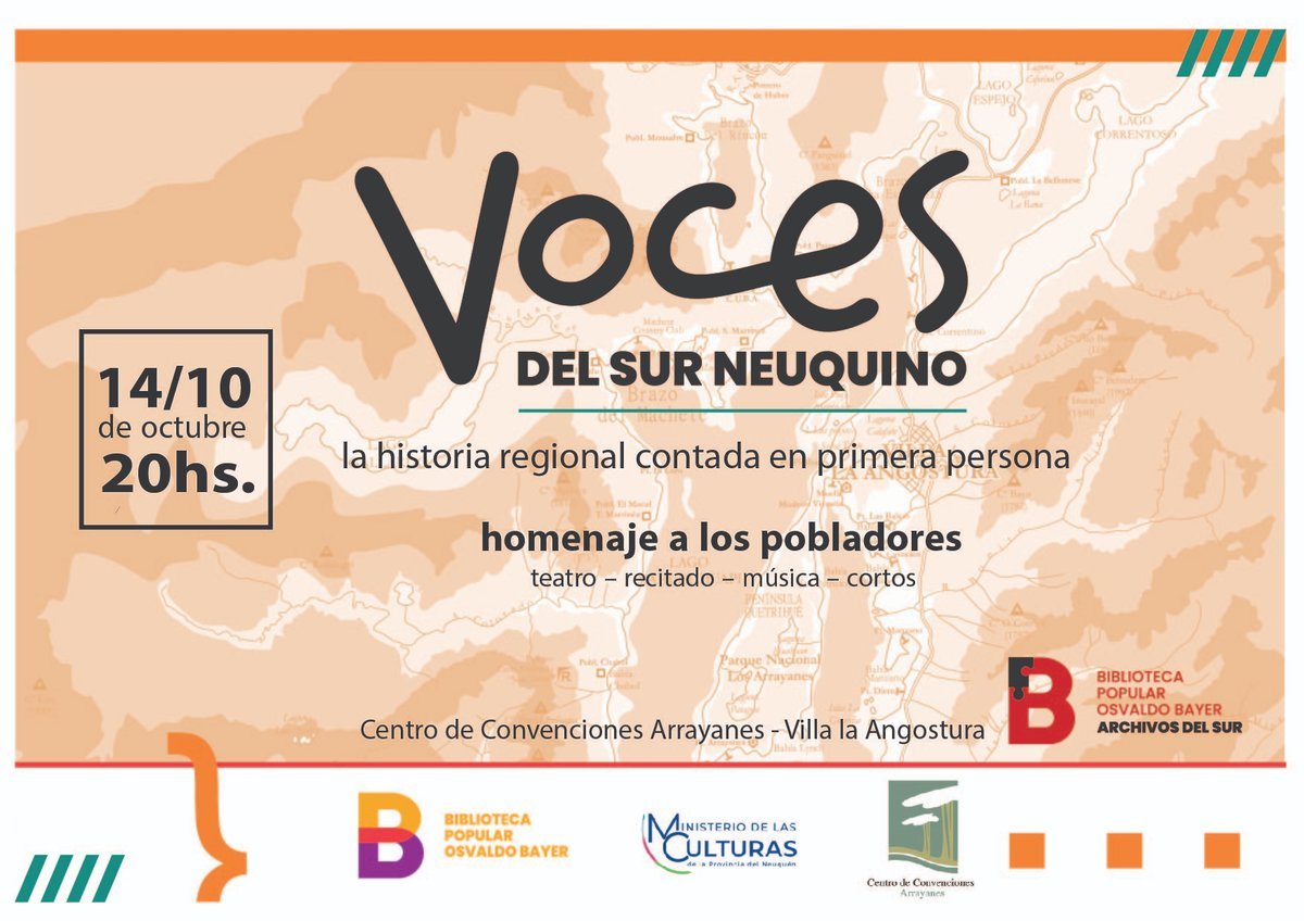 Voces del sur de Neuqu&eacute;n, una de las propuestas en la Biblioteca popular de Villa La Angostura