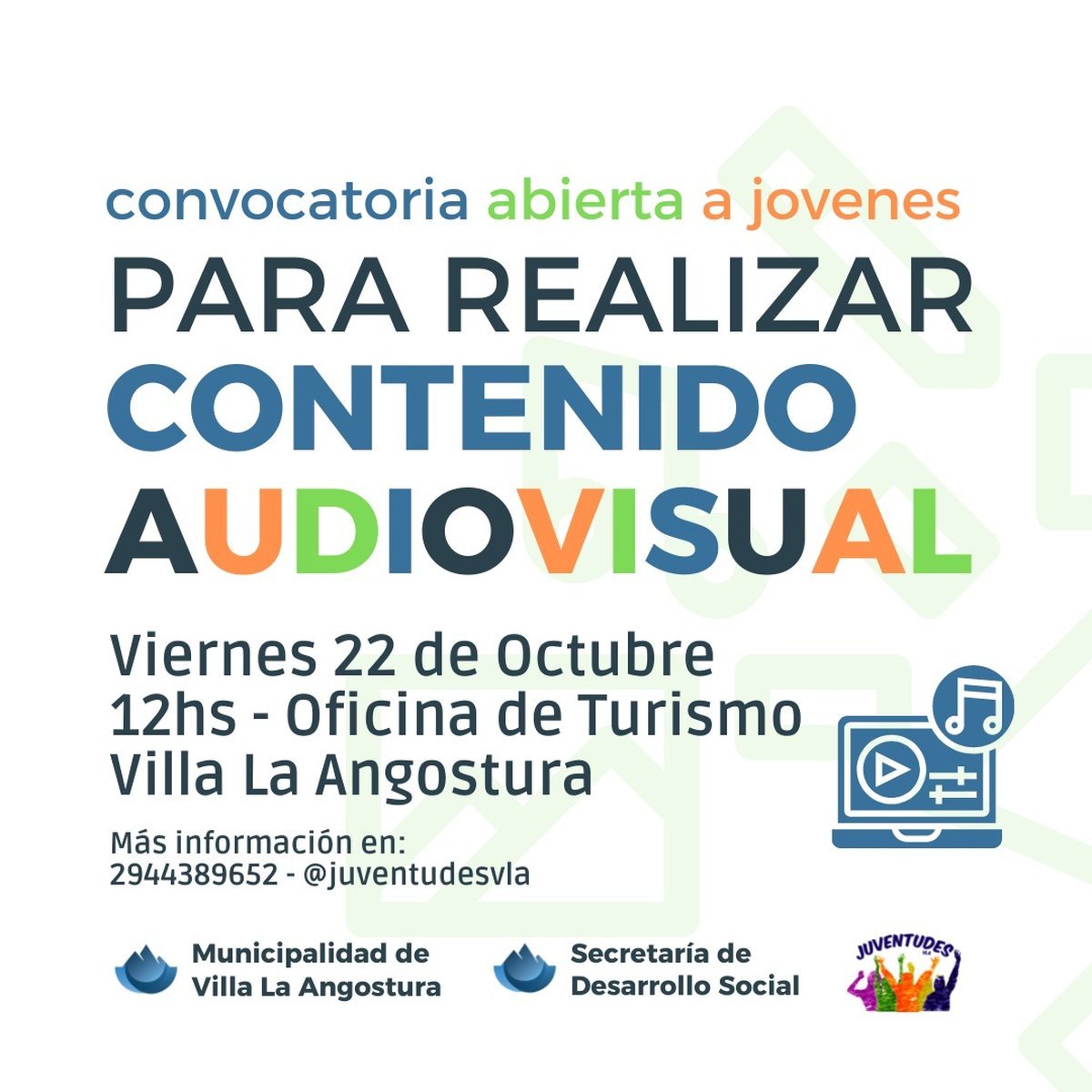 Convocatoria abierta para j&oacute;venes de Villa La Angostura.