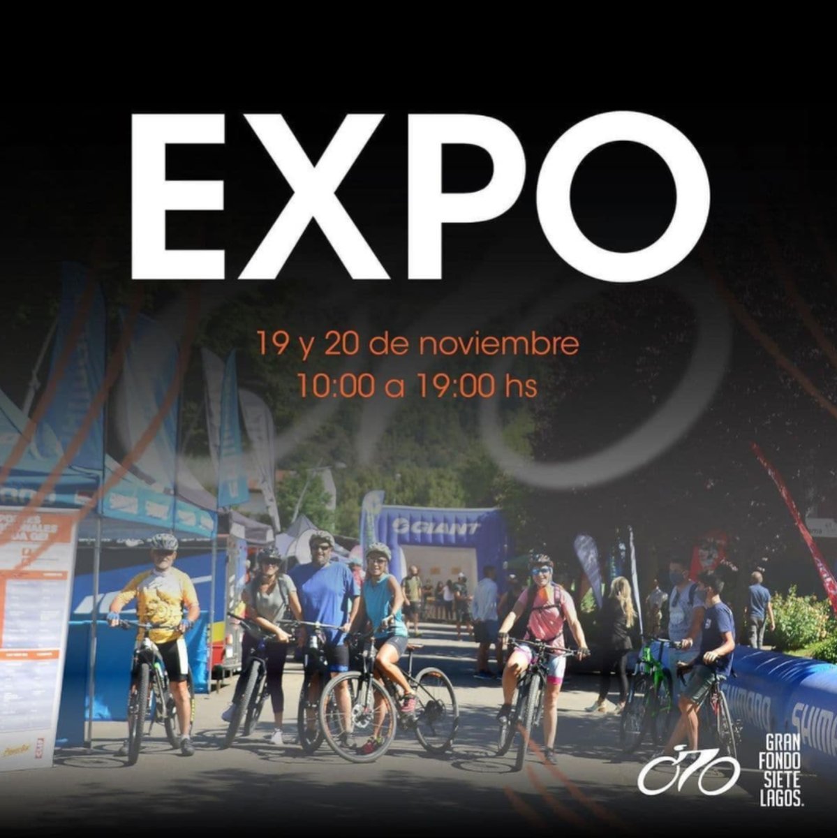 Expo Bici antes del Gran Fondo Siete Lagos en Villa La Angostura.