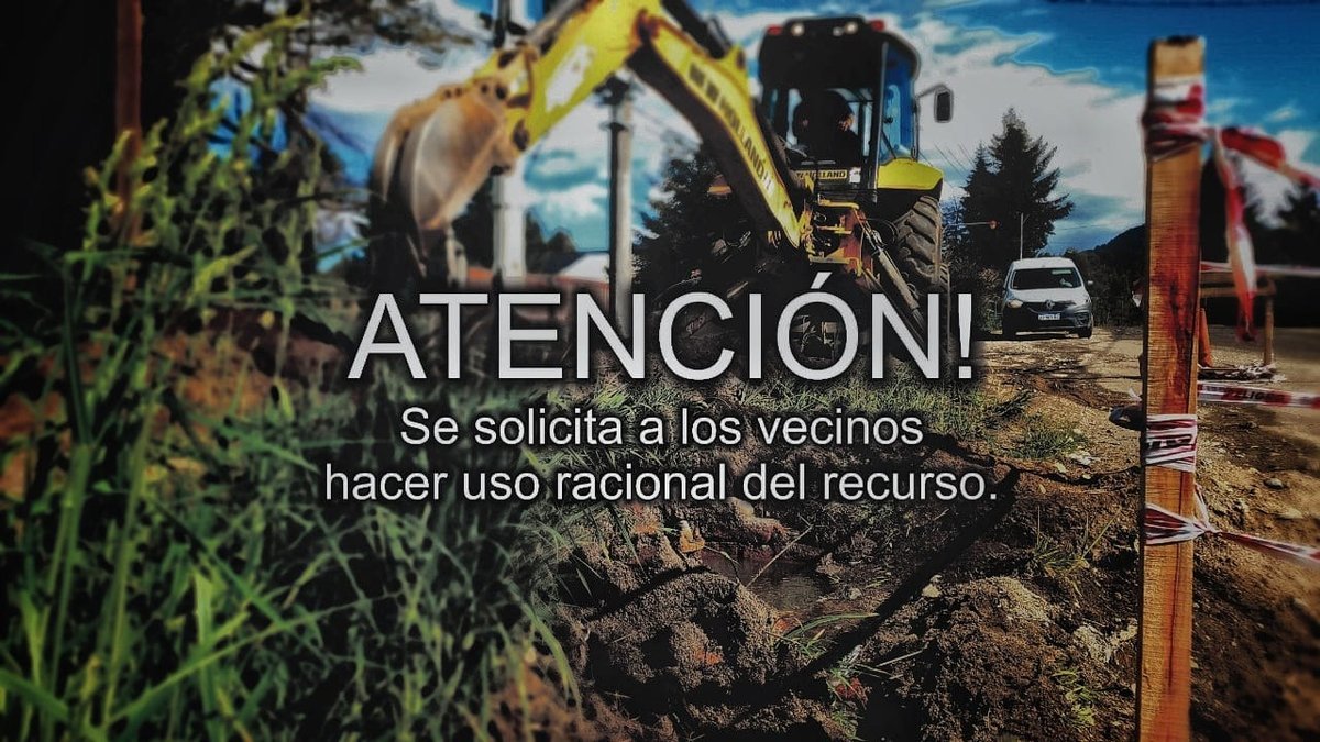 Por el corte se pide a los vecinos de Villa La Angostura que cuiden el uso del agua