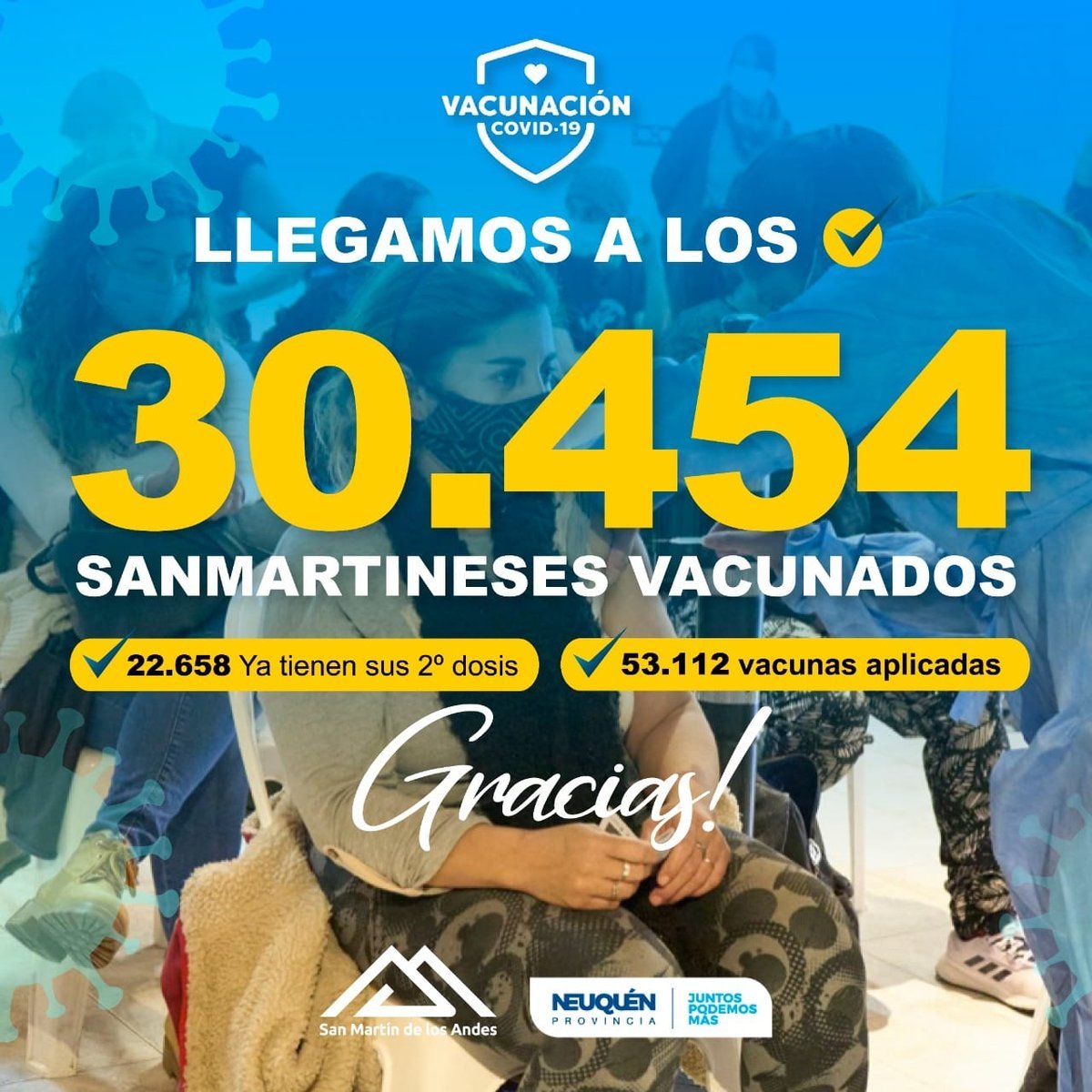 Logro de vacunaci&oacute;n en San Mart&iacute;n de Los Andes.