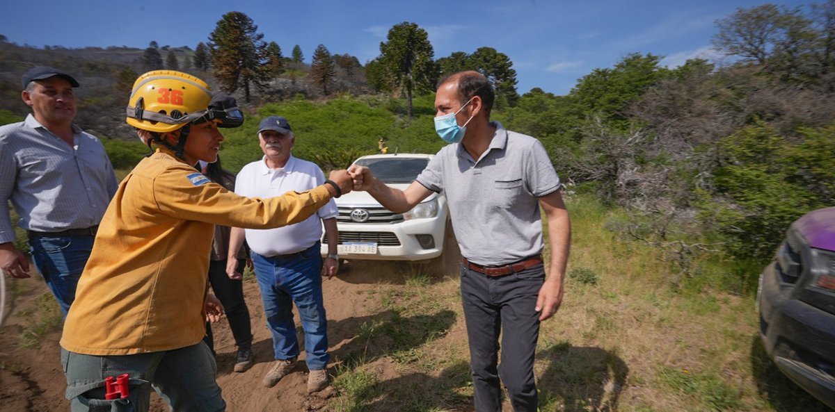 Guti&eacute;rrez visit&oacute; la zona del incendio