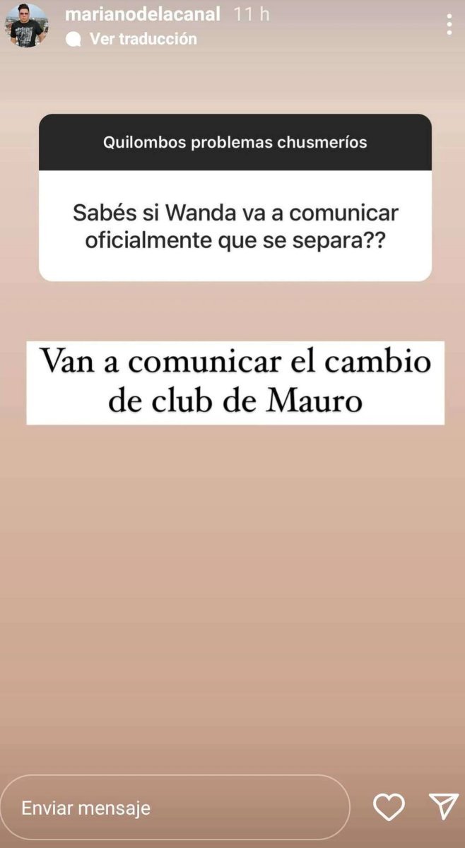 La publicaci&oacute;n del fan de Wanda Nara en las redes