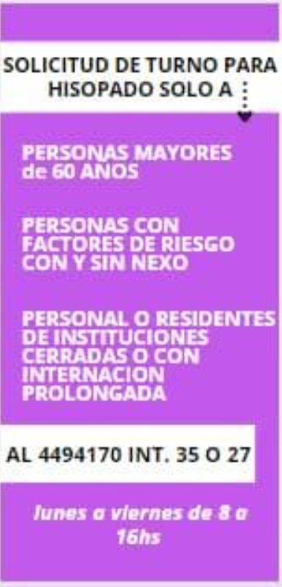 Flyer del Hospital Dr. Oscar Arraiz de Villa La Angostura.