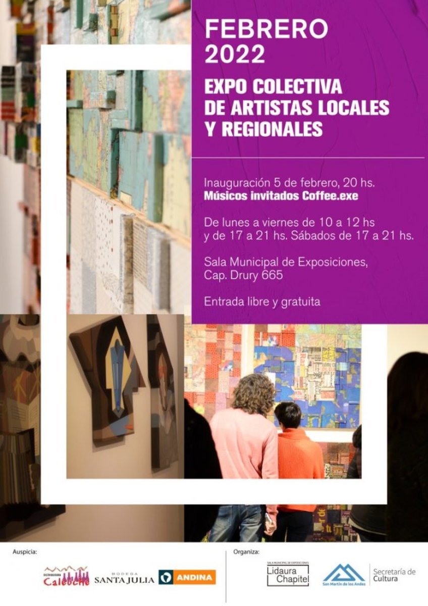 Expo Colectiva en San Mart&iacute;n: La inauguraci&oacute;n ser&aacute; a las 20 horas y estar&aacute; acompa&ntilde;ada por la m&uacute;sica en vivo de Coffee.exe.