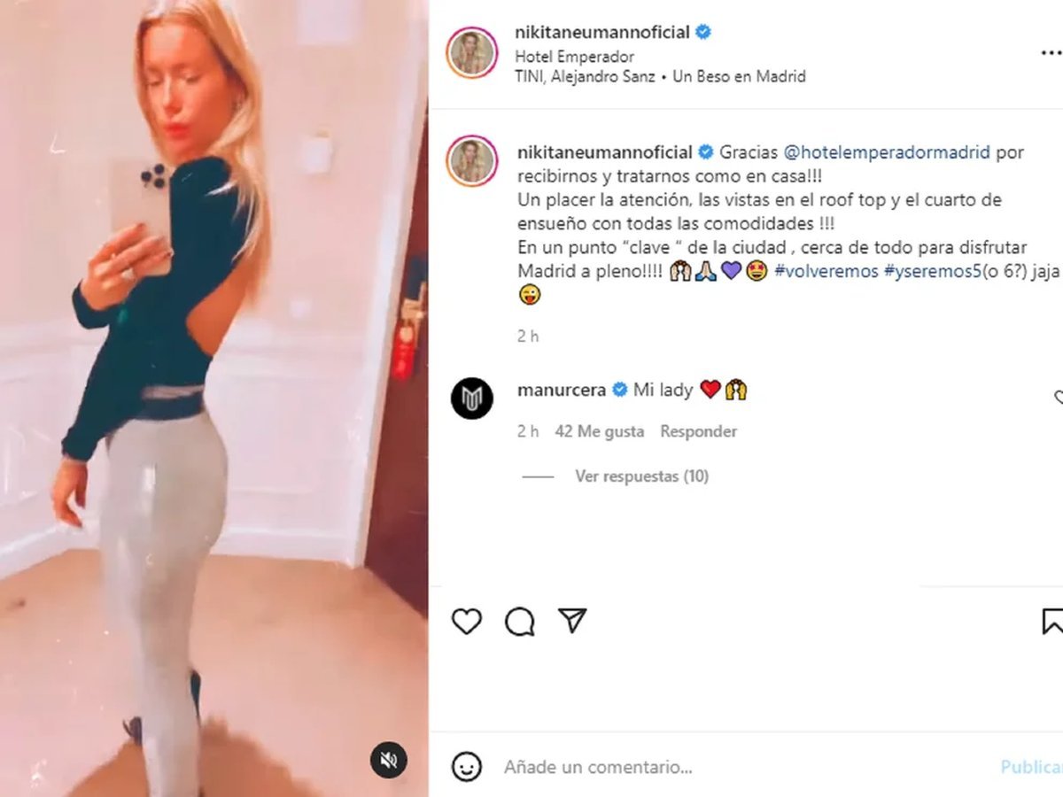 La publicaci&oacute;n en redes de Nicole Neumann