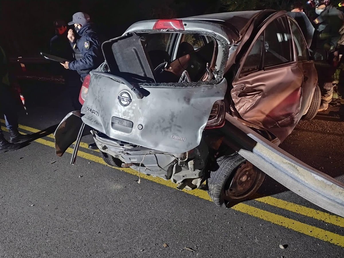 As&iacute; qued&oacute; el auto despu&eacute;s del accidente en Villa La Angostura