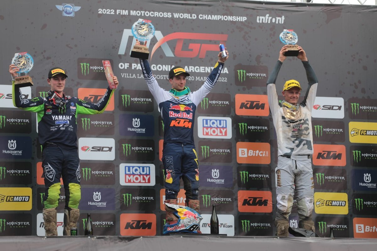 El podio en el MXGP de Villa la Angostura