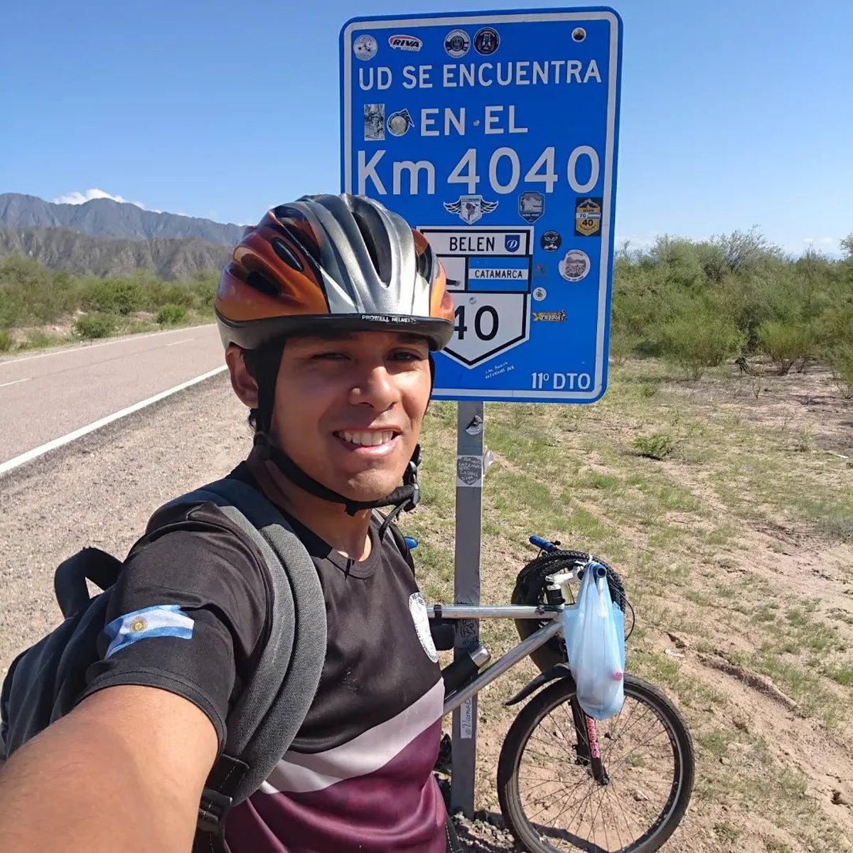 De Tucum&aacute;n a Bariloche por la Ruta 40 en bicicleta: el sue&ntilde;o de Exequiel Arce
