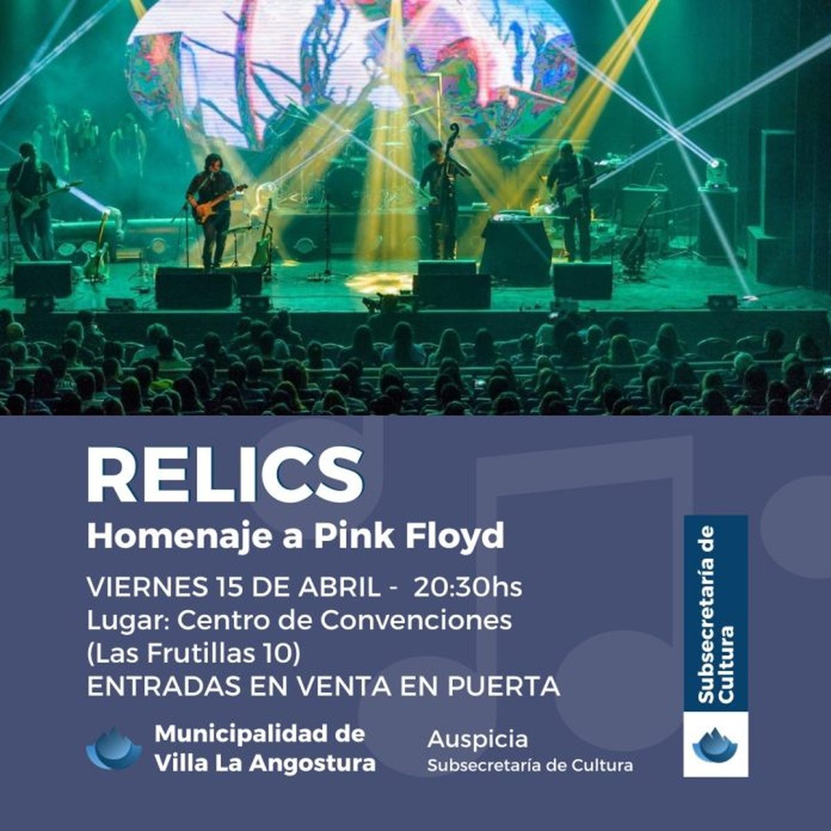 Villa La Angostura: show de la banda homenaje a Pink Floyd