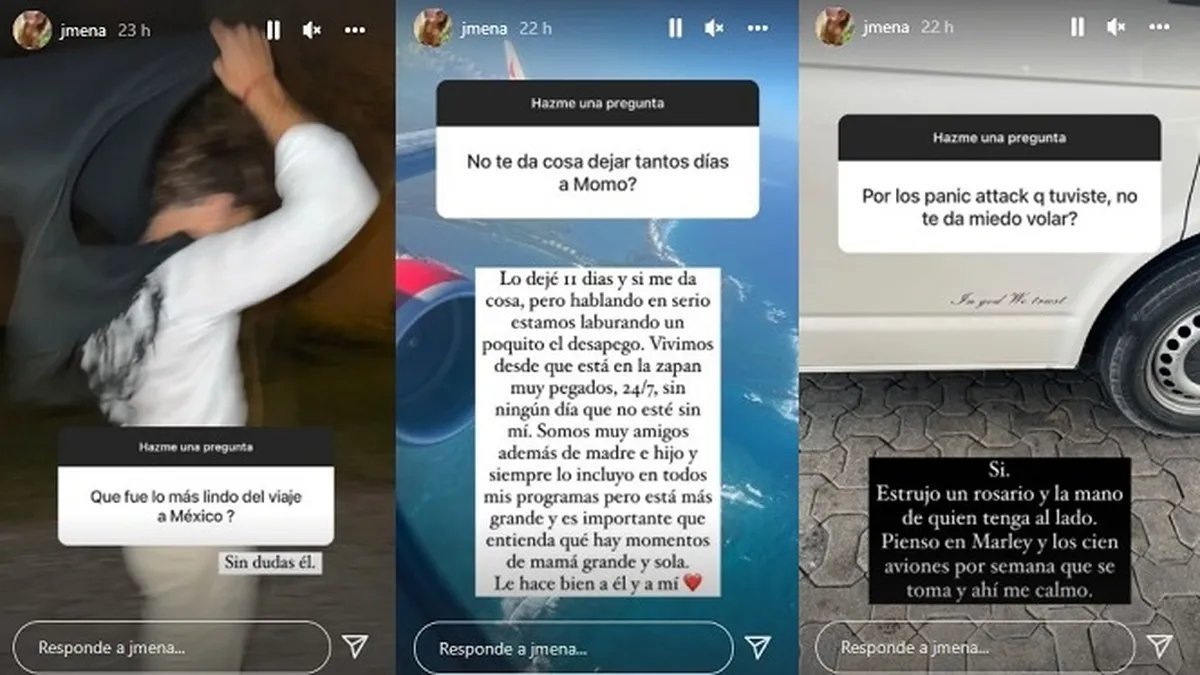 Stories de Jimena Bar&oacute;n v&iacute;a Instagram.