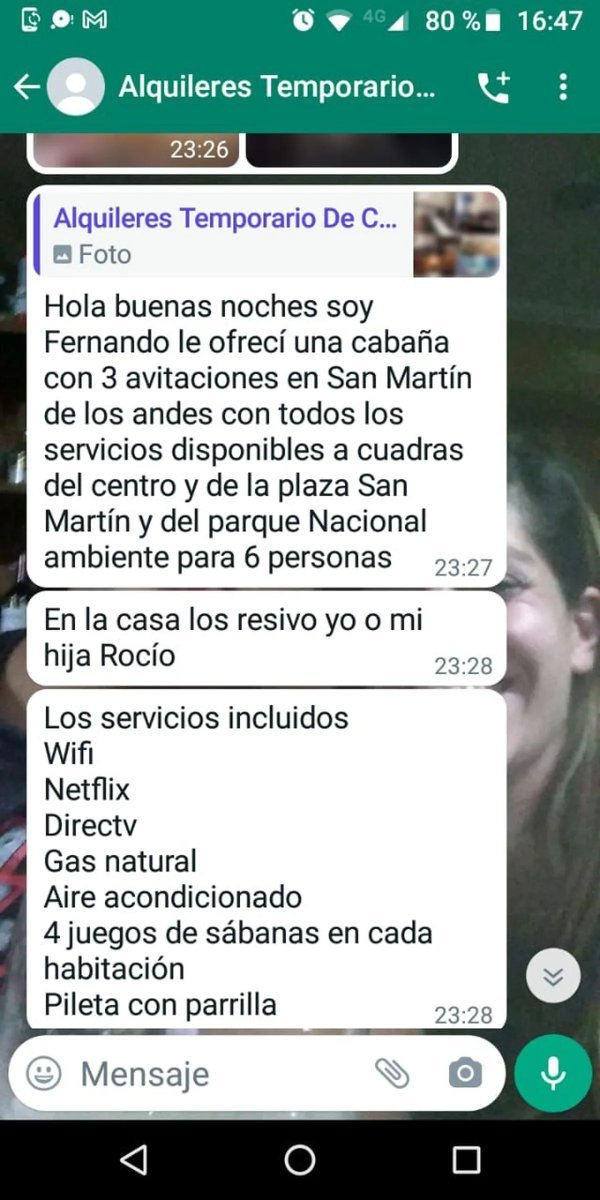 Los chats de la familia estafada en San Mart&iacute;n