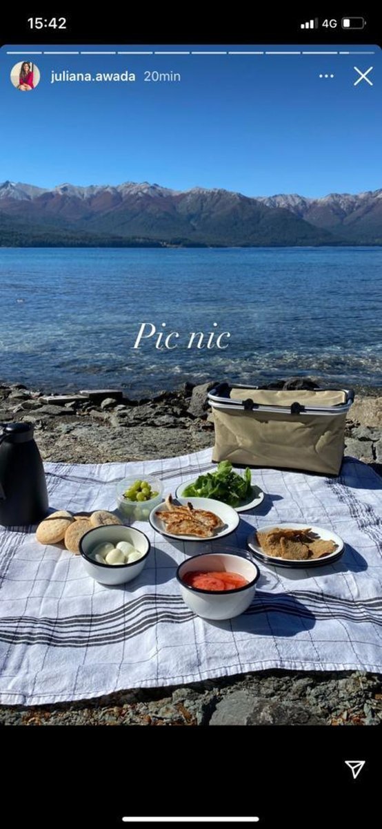 Juliana Awada disfrut&oacute; de un picnic frente al lago