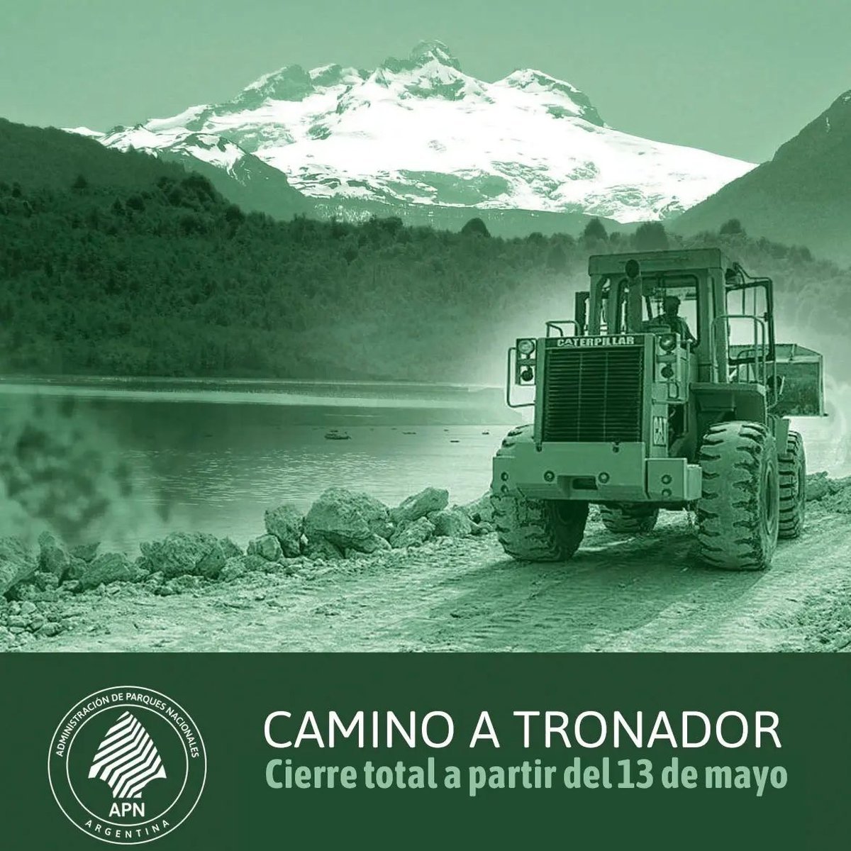Cierre del camino al Cerro Tronador en Bariloche.