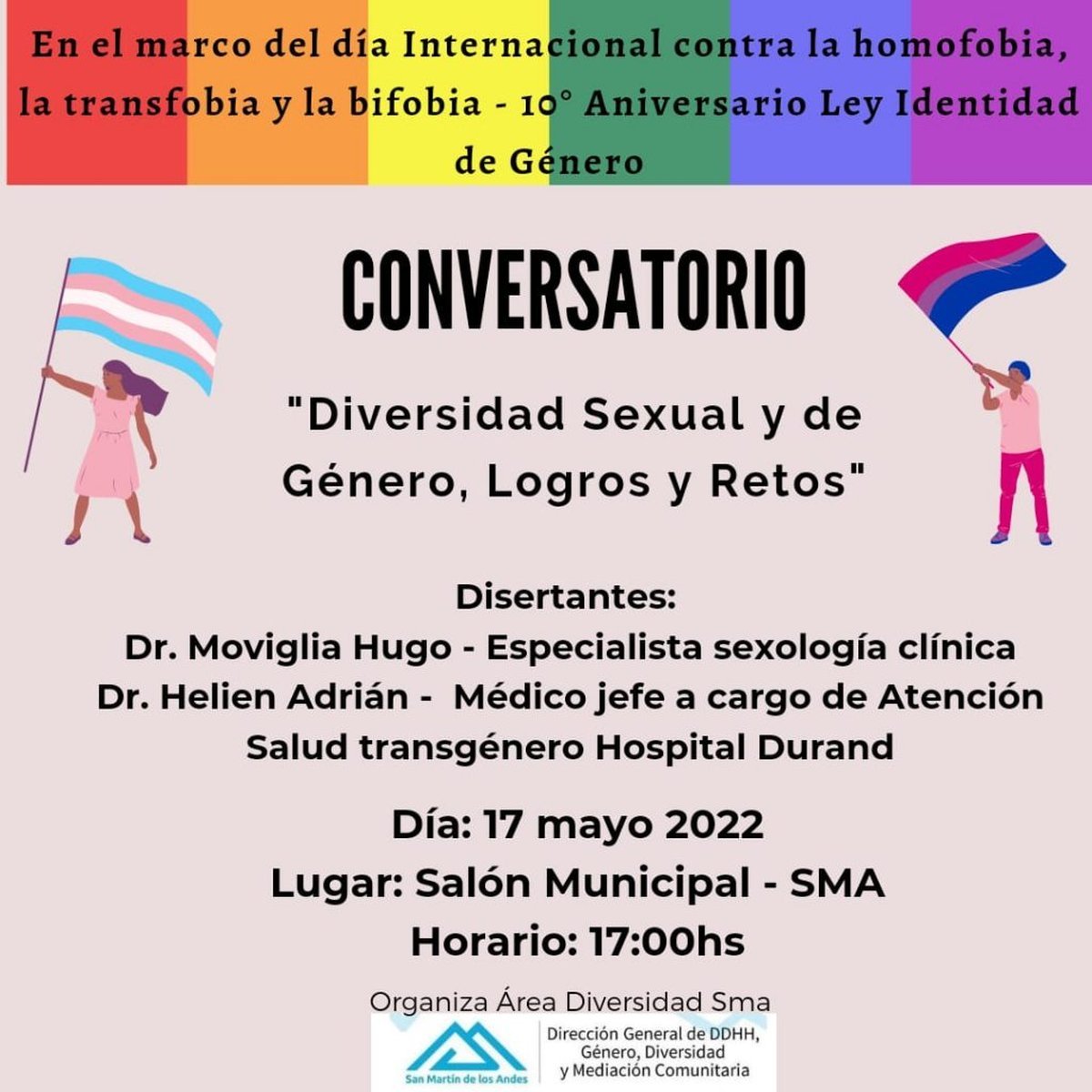 Conversatorio gratuito en San Mart&iacute;n de los Andes.