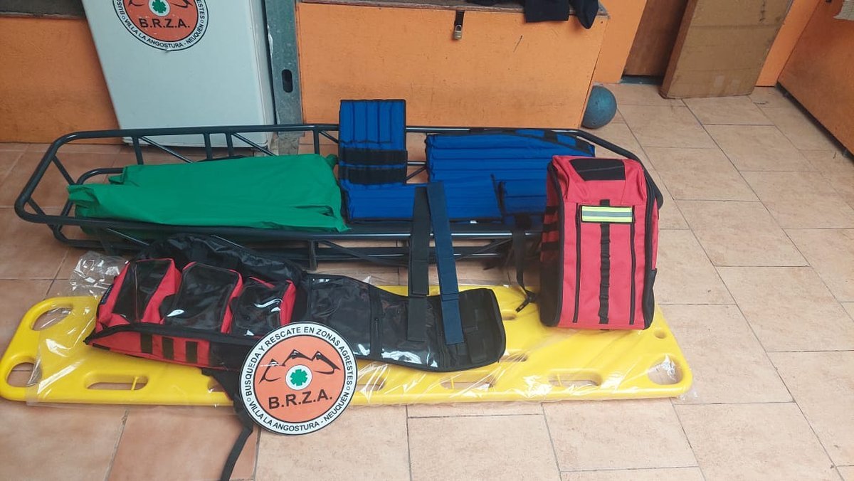 El nuevo equipamiento adquirido por rescatistas en Villa La Angostura.
