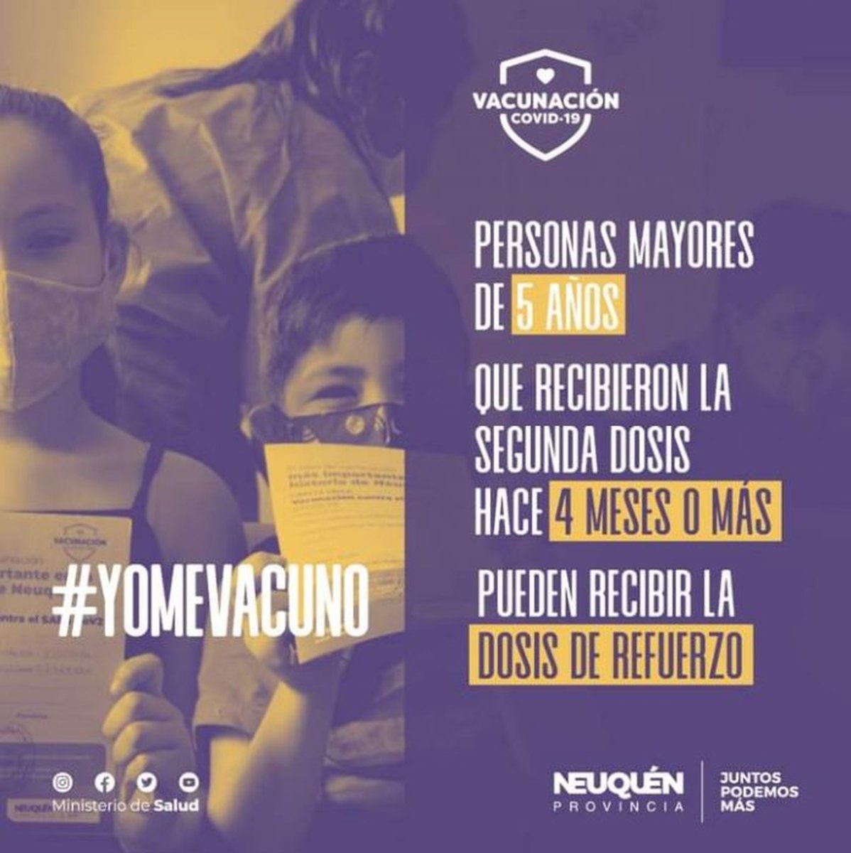 A partir de esta semana, Neuqu&eacute;n aplicar&aacute; la cuarta dosis de la vacuna a menores de entre 5 y 11 a&ntilde;os