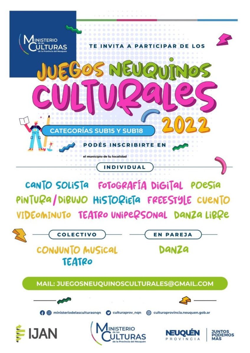 &nbsp;Juegos Culturales Neuquinos. Inici&oacute; la inscripci&oacute;n en San Mart&iacute;n de los Andes.
