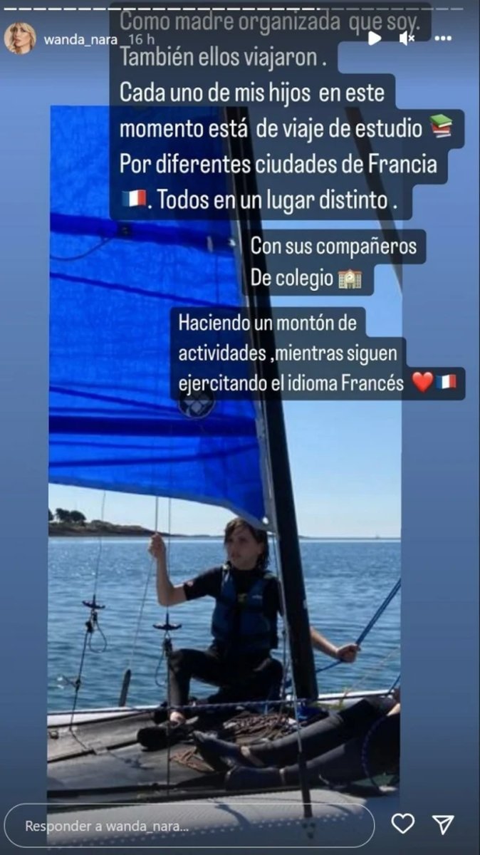 Mensaje que comparti&oacute; Wanda Nara en sus redes sociales.
