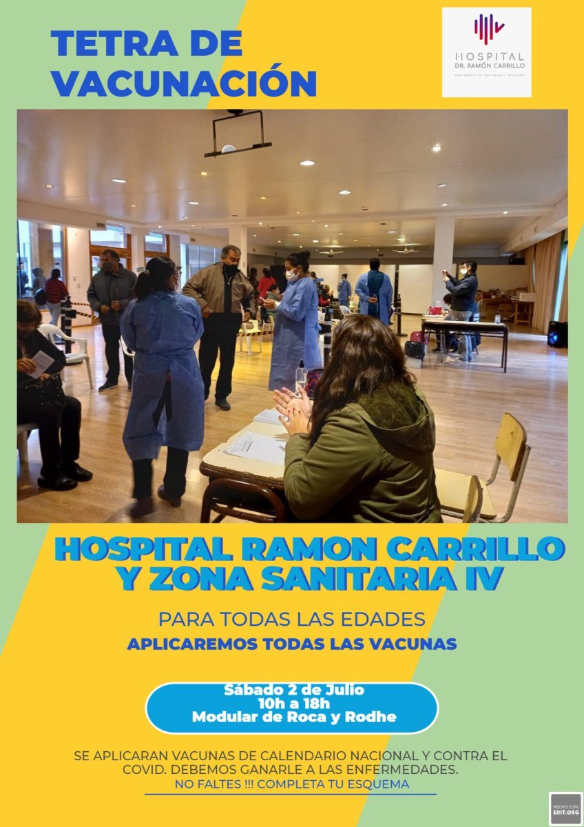 Tetra de Vacunaci&oacute;n en San Mart&iacute;n de los Andes.
