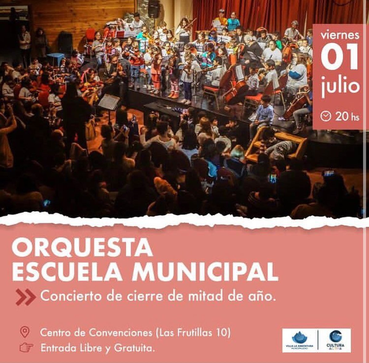Concierto abierto a la comunidad de la Orquesta Escuela de Villa La Angostura.