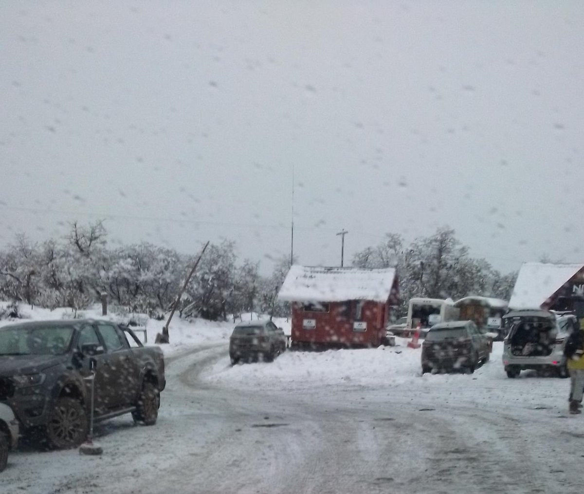 Cerro Chapelco: Base con presencia de hielo tras las intensas nevadas&nbsp;