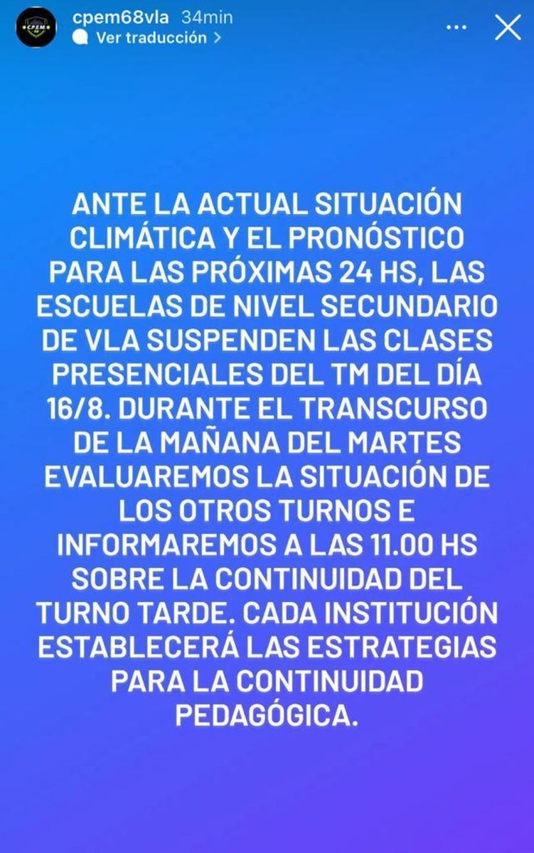 La decisi&oacute;n de las escuelas tras el temporal&nbsp;