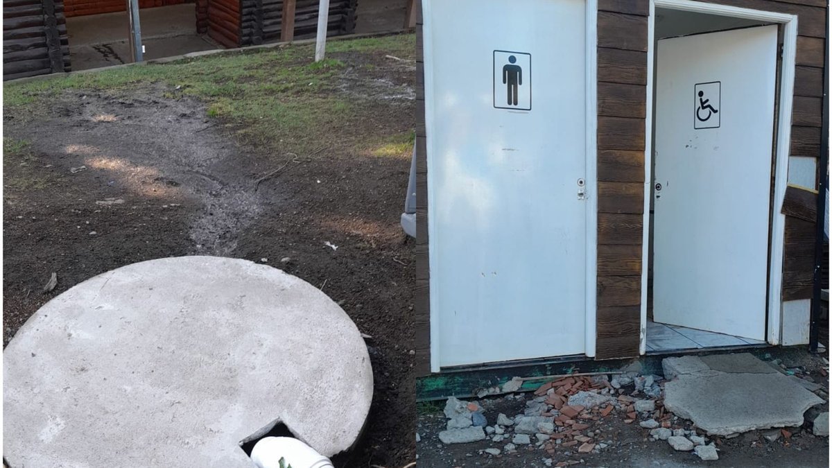 As&iacute; se encuentran hoy los ba&ntilde;os inaugurados en febrero, tras sufrir hechos vandalismo y no ser reparados