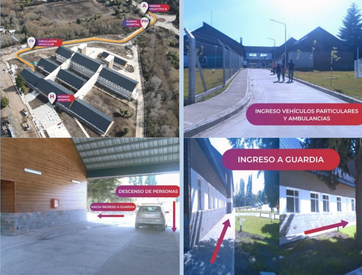Ingresos al nuevo hospital de San Mart&iacute;n de los Andes.