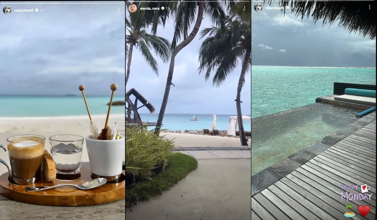 Im&aacute;genes que compartieron Wanda Nara y Mauro Icardi en sus redes.