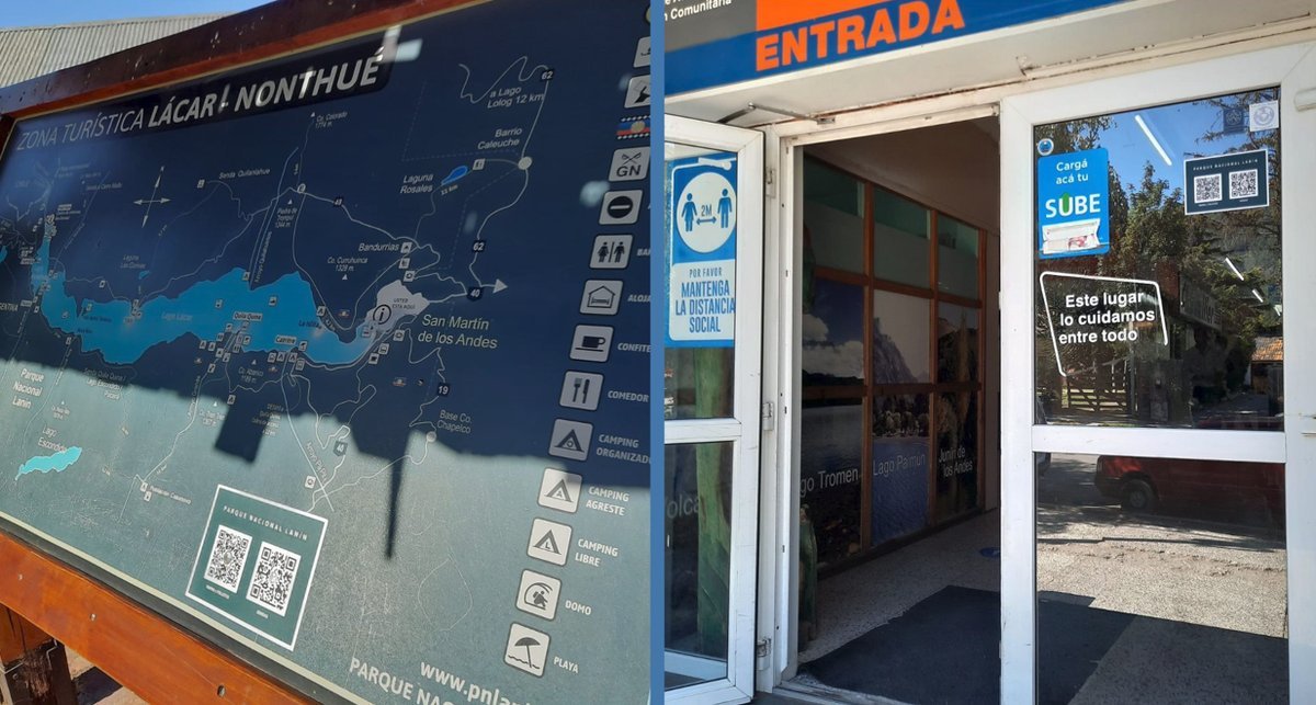 El Parque Nacional Lan&iacute;n coloc&oacute; nuevos c&oacute;digos QR en puntos destacados de San Mart&iacute;n de los Andes.
