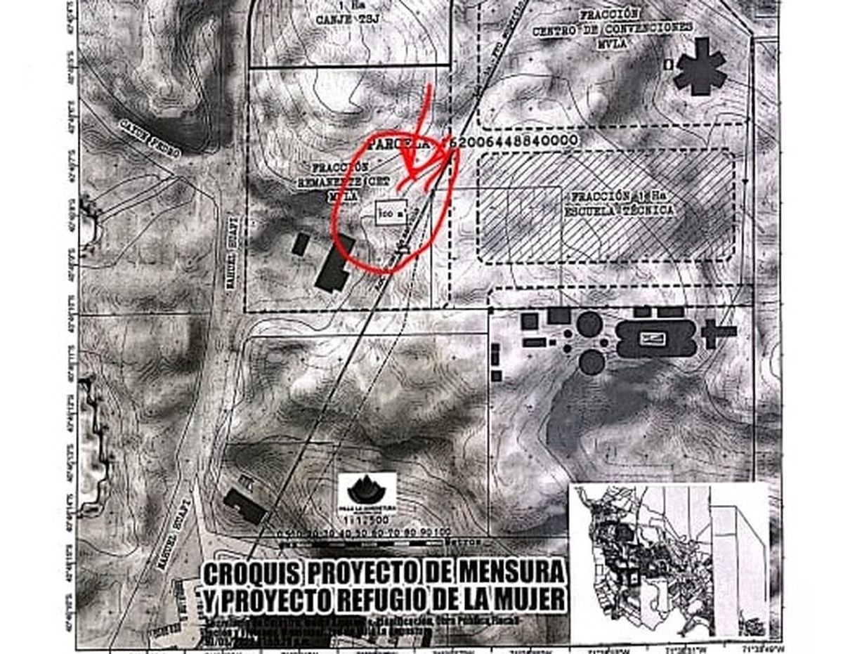 Plano de la Casa Integral de la Mujer de Villa La Angostura.
