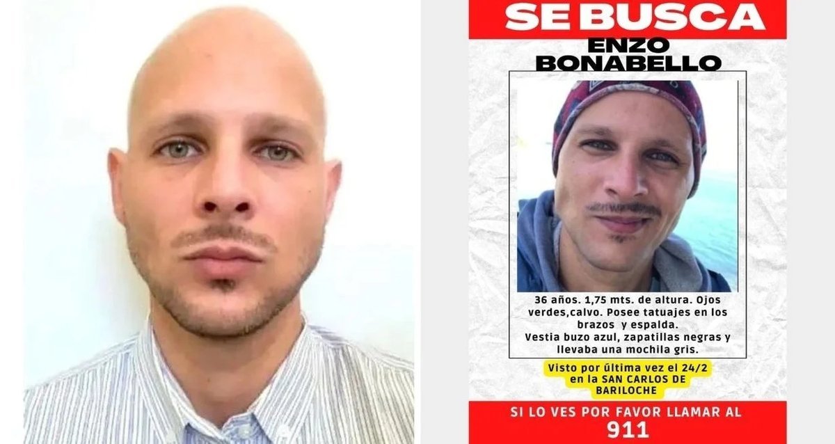 Bariloche: encontraron sin vida al joven desaparecido.