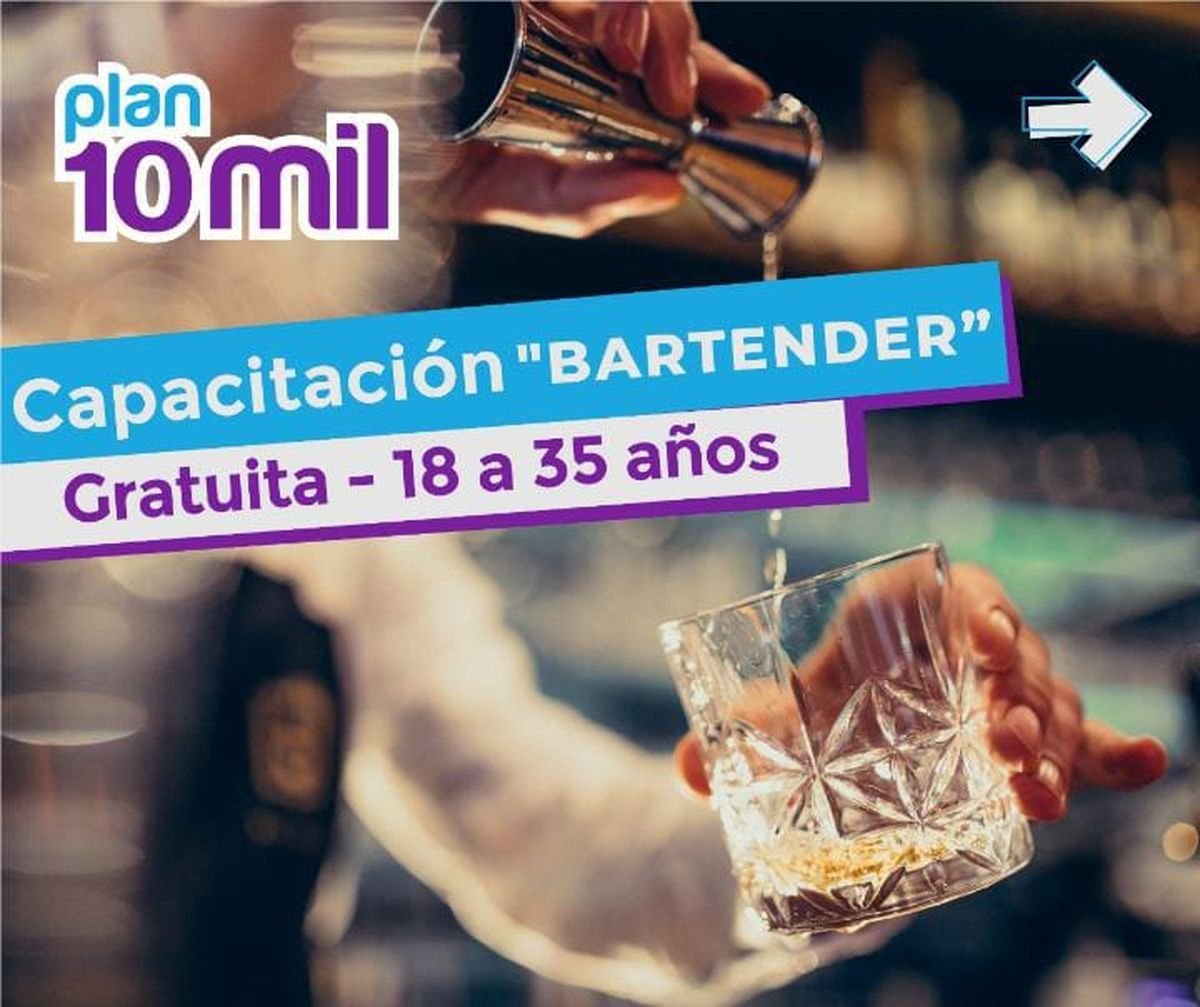 Curso gratuito de Bartender, en Villa La Angostura