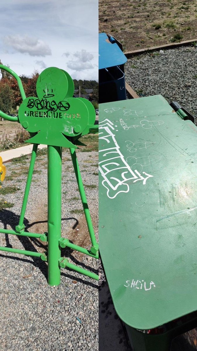 Vandalismo en el Circuito aer&oacute;bico de Villa La Angostura