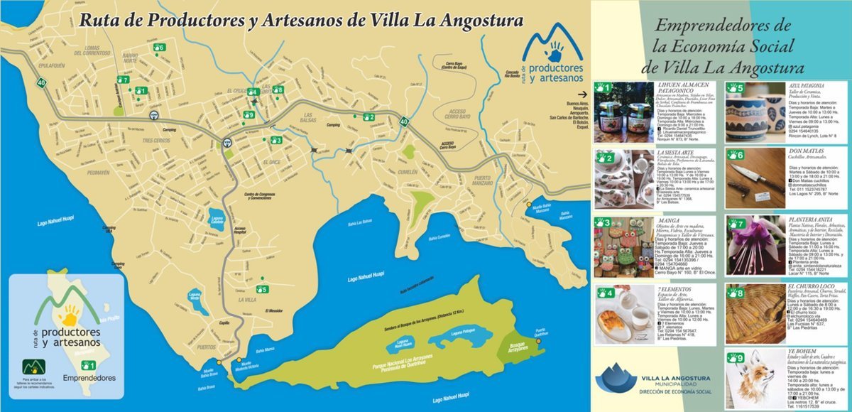 Ruta de artesanos y productores en Villa La Angostura.