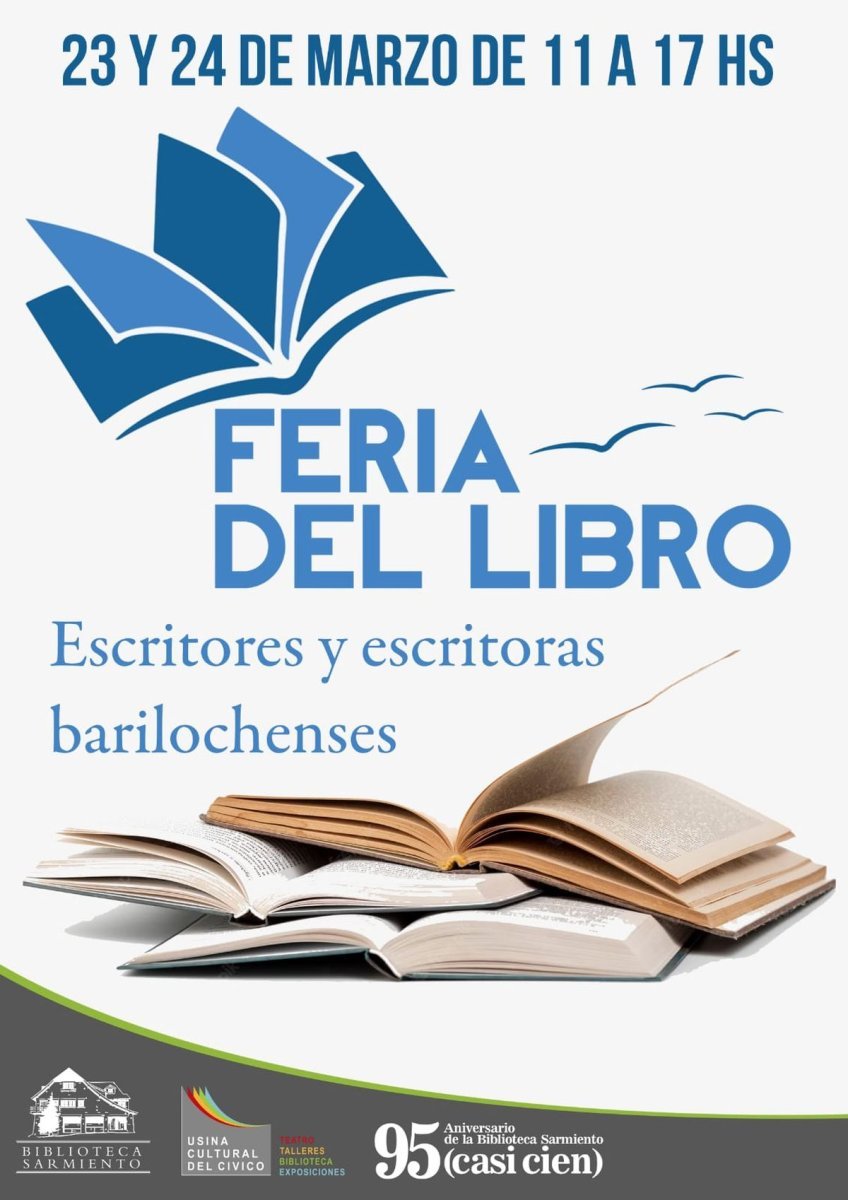 Bariloche: Feria del Libro en la Biblioteca Sarmiento.