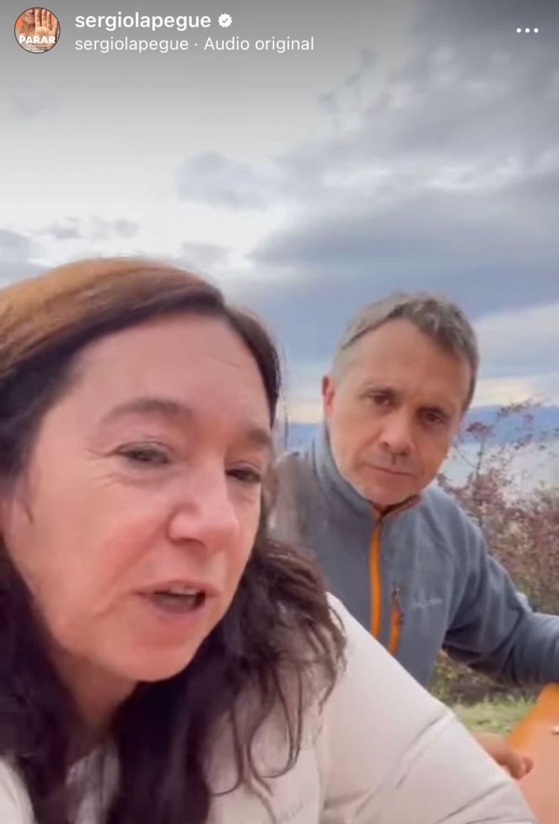 Sergio Lapeg&uuml;e y su esposa en Bariloche