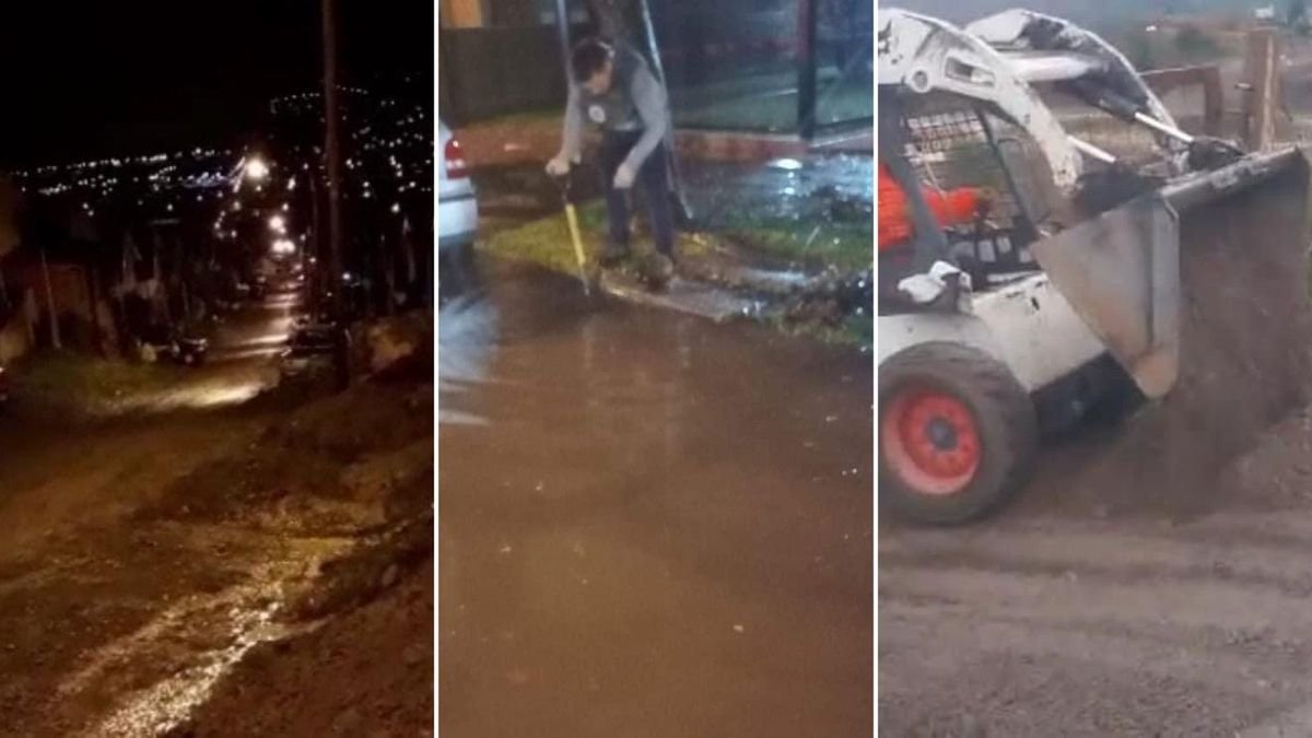 Consecuencias de la intensa lluvia en San Mart&iacute;n de los Andes.
