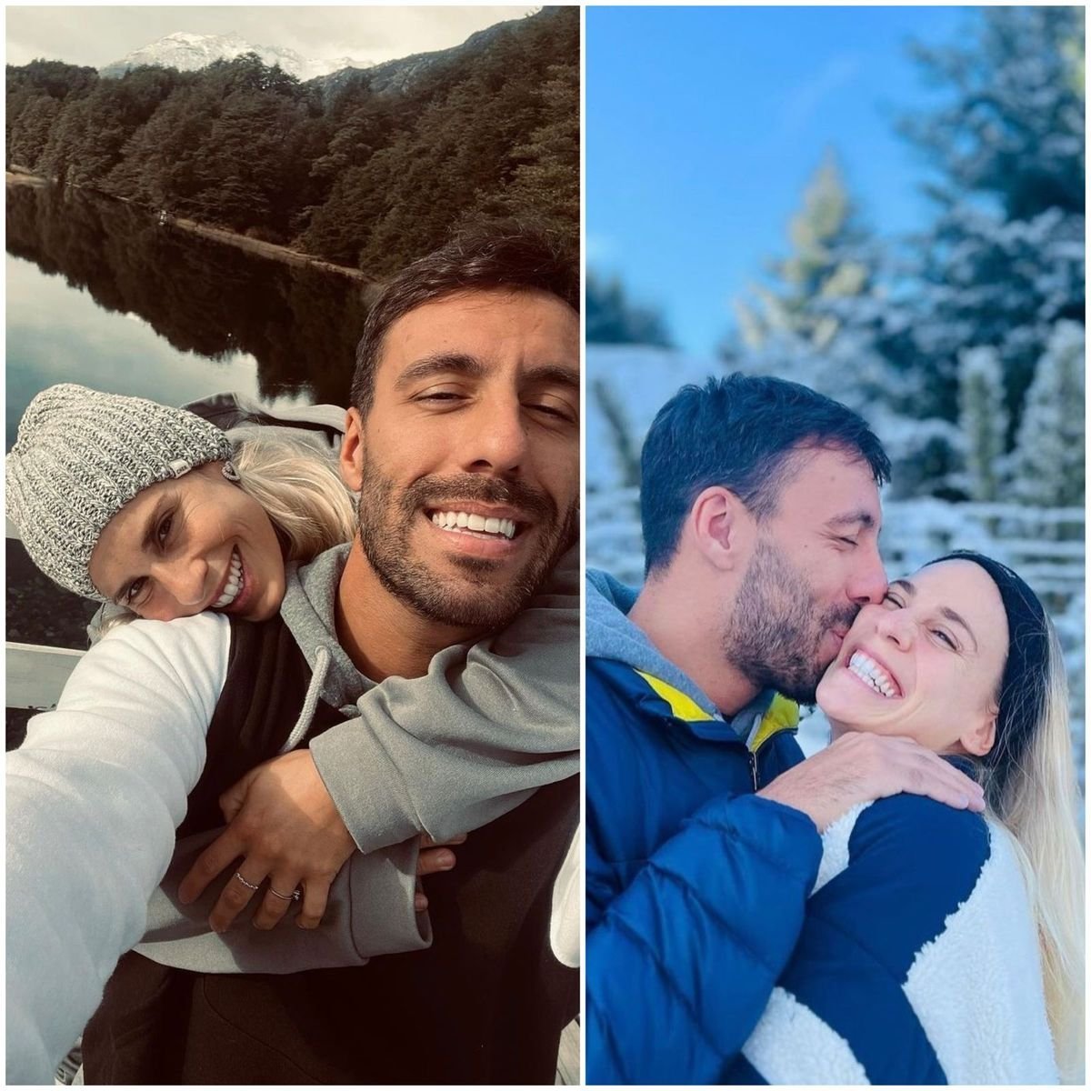 La influencer del mundo fitness y su novio, en Bariloche