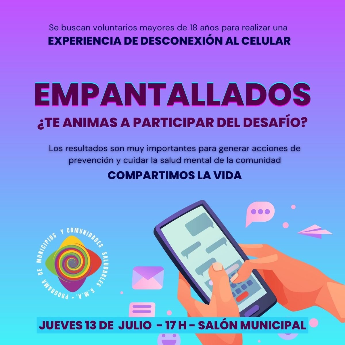 Experiencia de desconexi&oacute;n al celular (San Mart&iacute;n de los Andes)