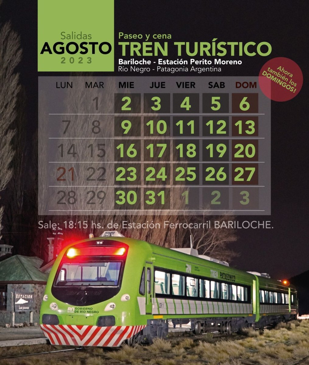 Tren Patag&oacute;nico: suman d&iacute;as a la excursi&oacute;n Perito Moreno.